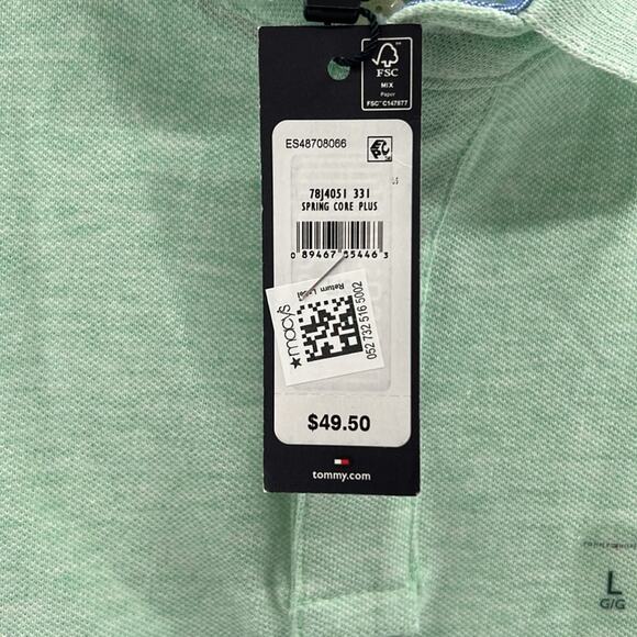 Tommy Hilfiger Men's Custom Fit Ivy Polo - Limpet Shell Heather - Large - NWT - Picture 4 of 6